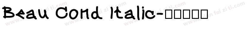 Beau Cond Italic字体转换